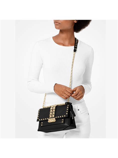 michael kors cece acorn crossbody|Michael Kors Studded Leather and Logo Convertible Crossbody.